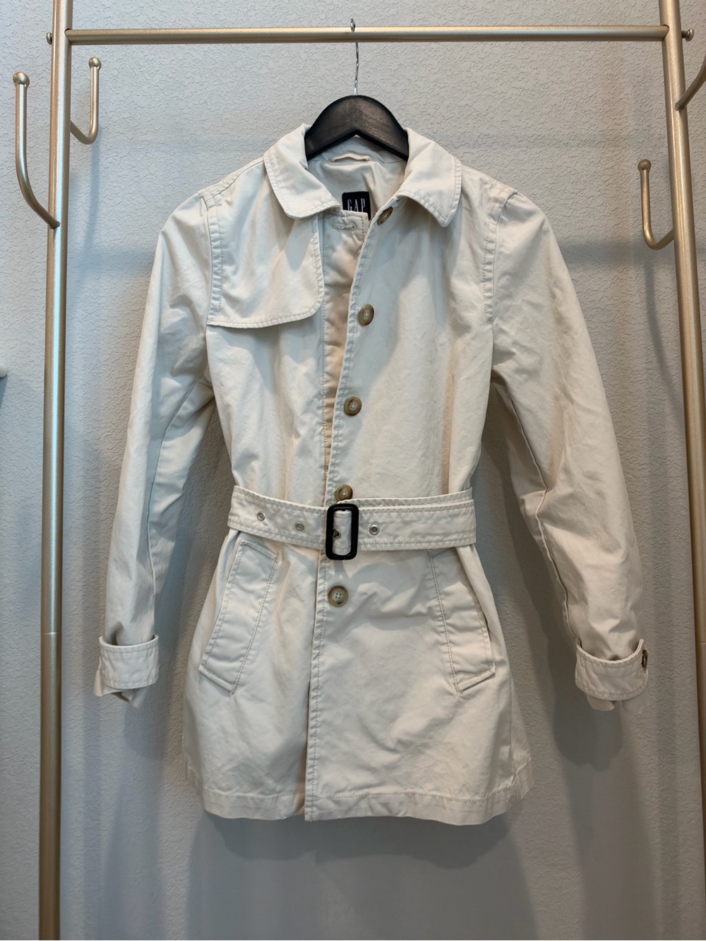 GAP Women's tan cotton Belted Trench Coat